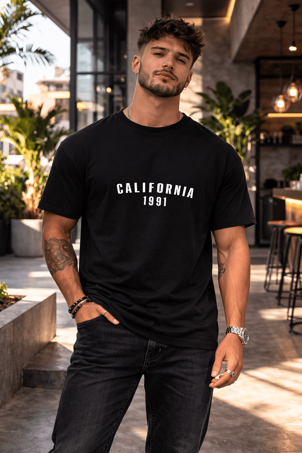Camiseta Masculina Premium Manga Curta Tradicional  - California 1991