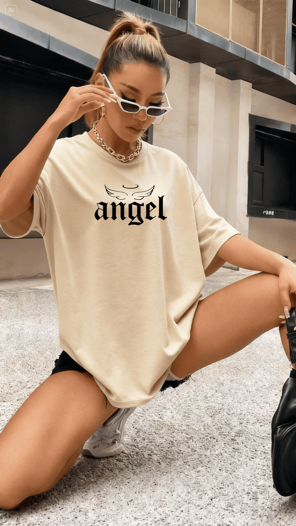 Camiseta Oversized Feminina -  Dark Angel