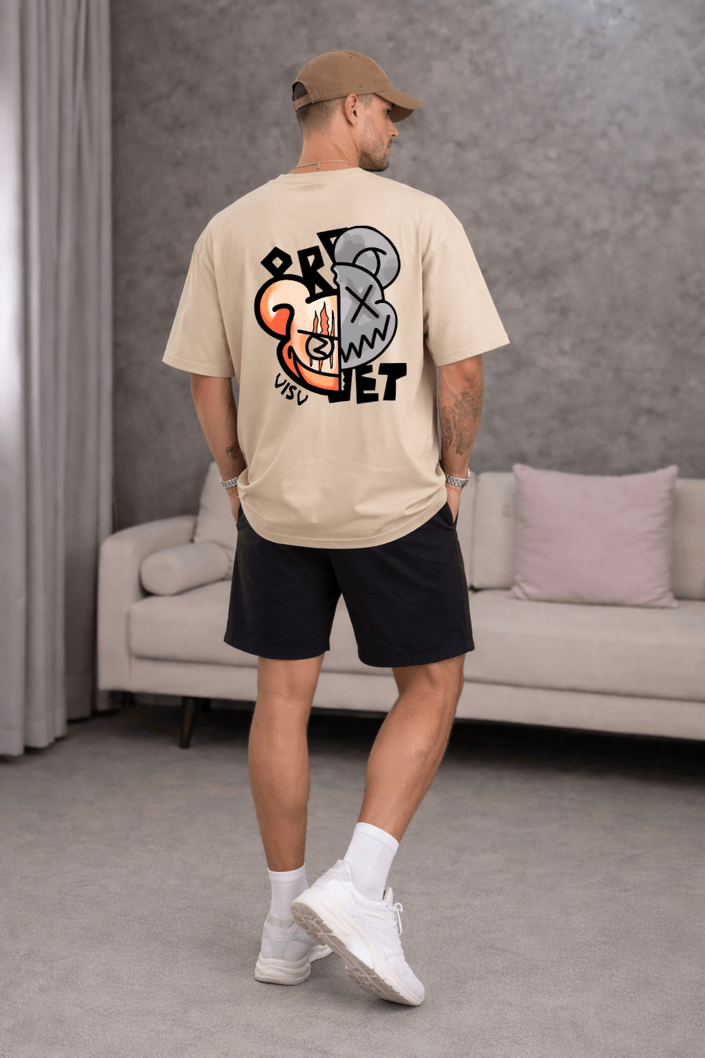 Camisetão Oversized Masculina | Estampa Urso Bear