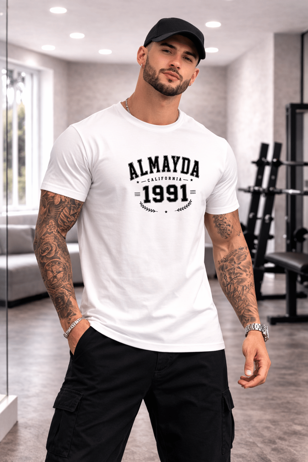 Camiseta Masculina Premium - Manga Curta Almayda Lançamento California 1991