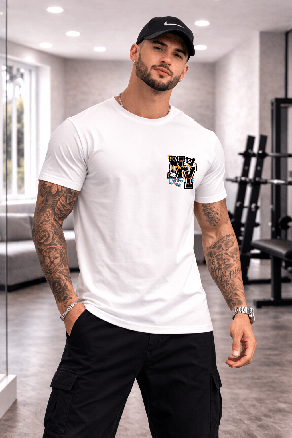 Camiseta Masculina Premium Manga Curta Tradicional  |  NY Graffiti