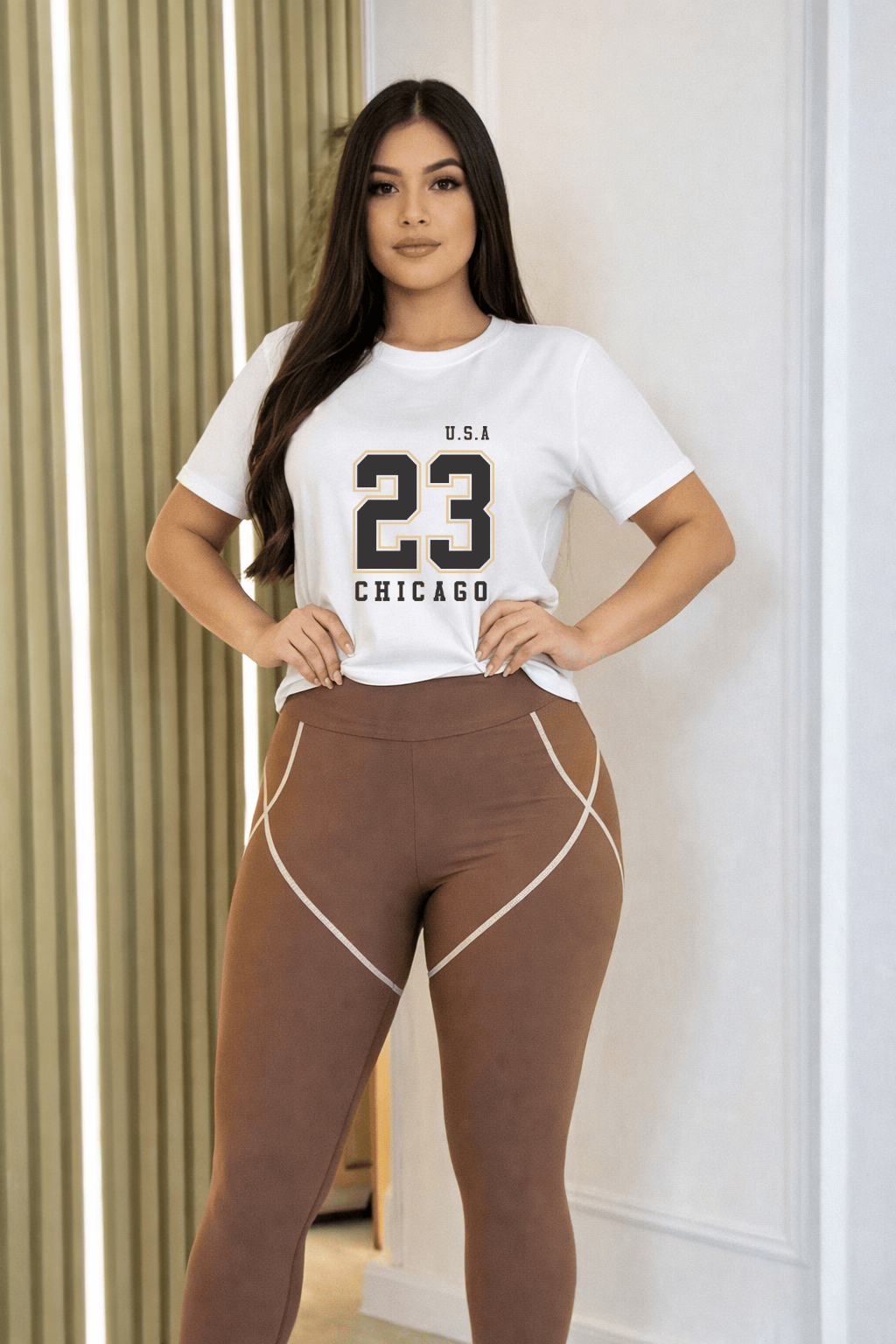 Camiseta Premium Manga Curta Tradicional  Feminina | U.S.A 23 Chicago