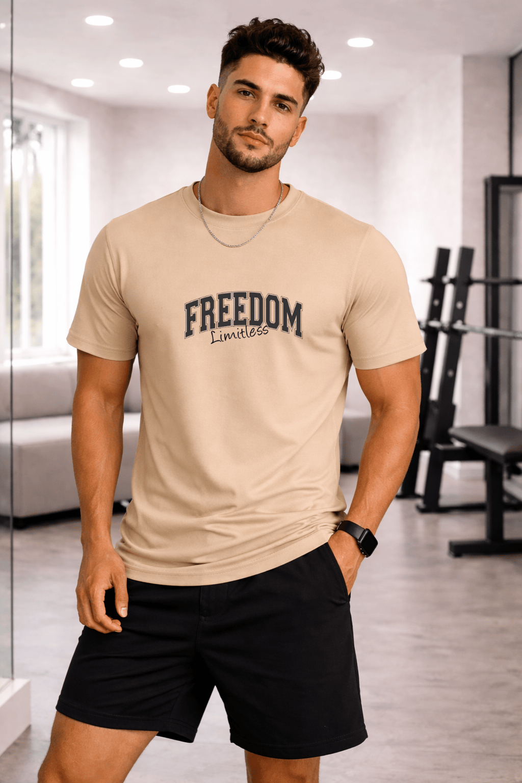 Camiseta Masculina Premium Manga Curta Tradicional | Estampa - Freedom Limitles
