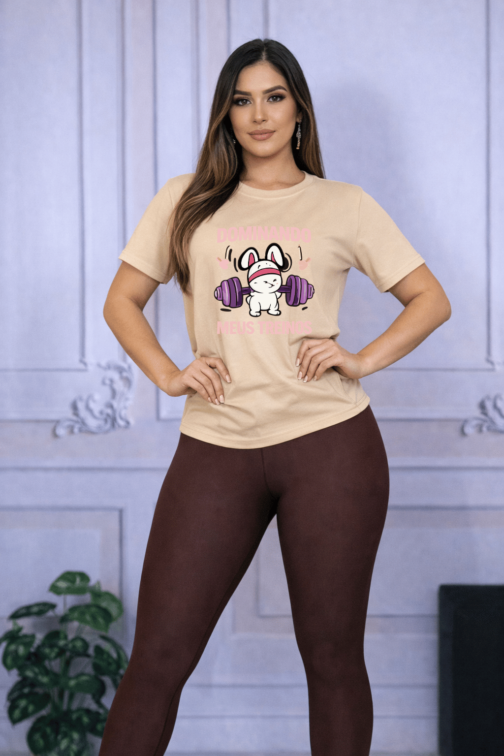 Camiseta Feminina Tradicional Manga Curta Almayda - Dominando Meus Treinos