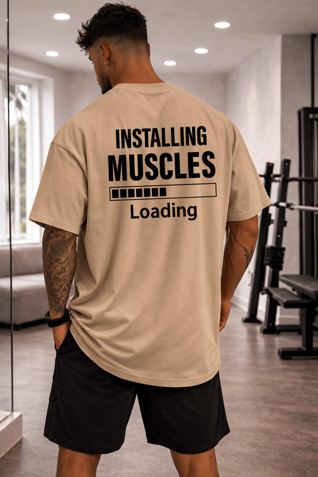 Camisetão Oversized Masculina - Installing Muscles