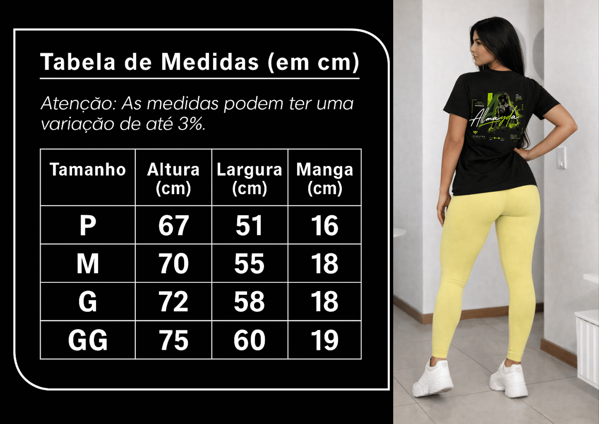 Camiseta Feminina Tradicional Manga Curta - Almayda Training Power