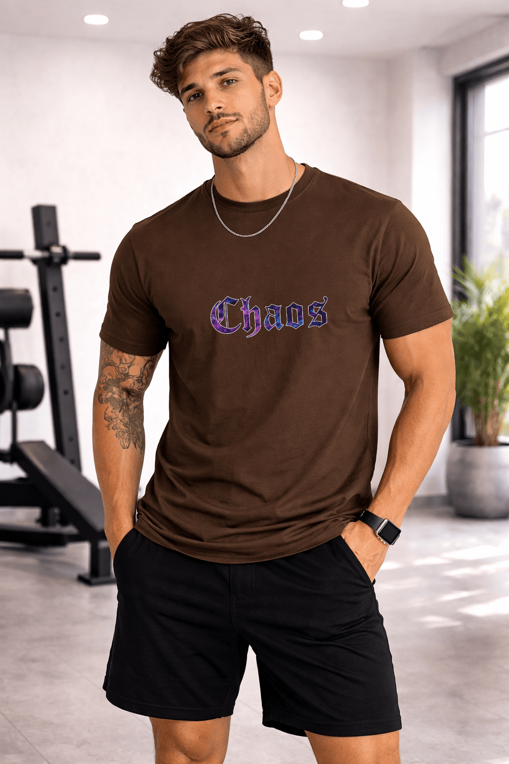 Camiseta Masculina Premium Manga Curta Tradicional  | Estampa - Chaos