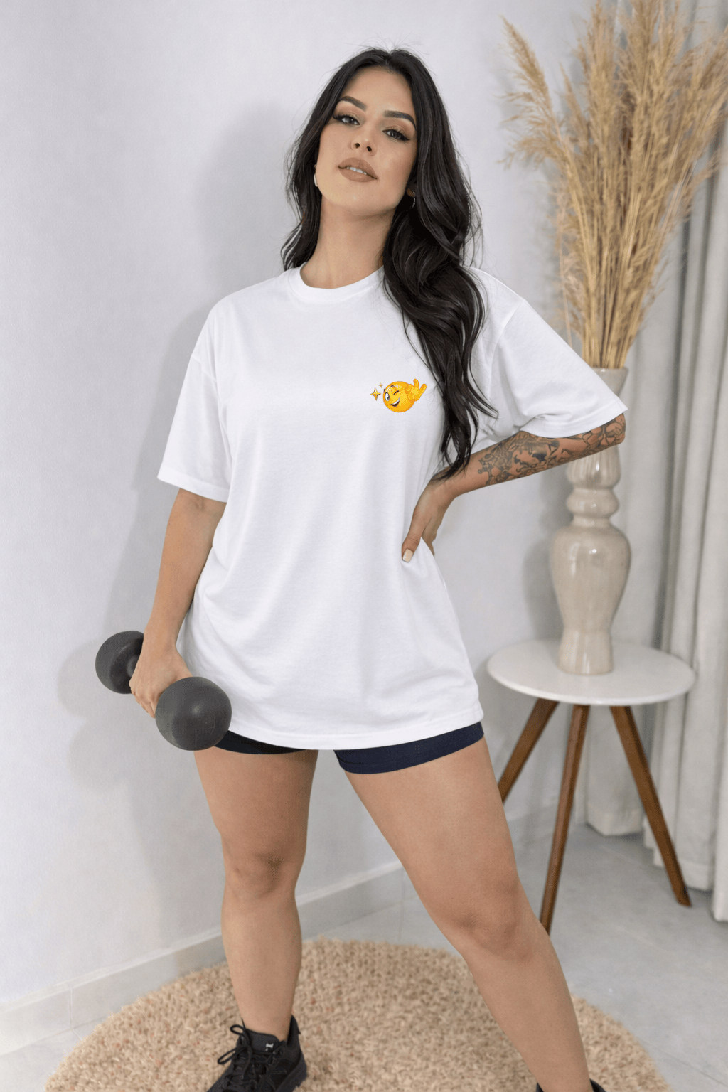Camisetão Oversized Feminina | Estampa - Emoji Divertido