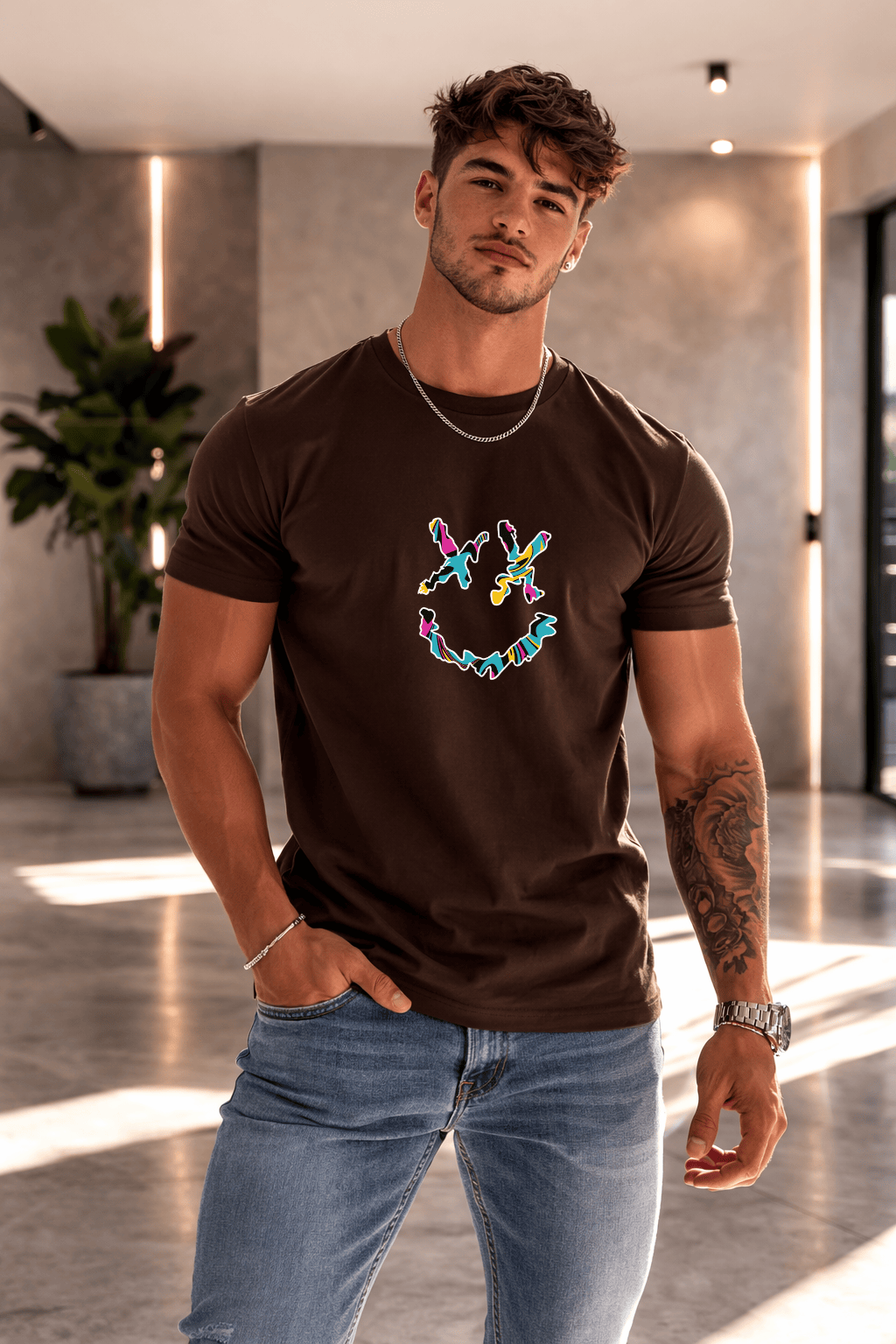Camiseta Masculina Premium Manga Curta Tradicional  - Smiley
