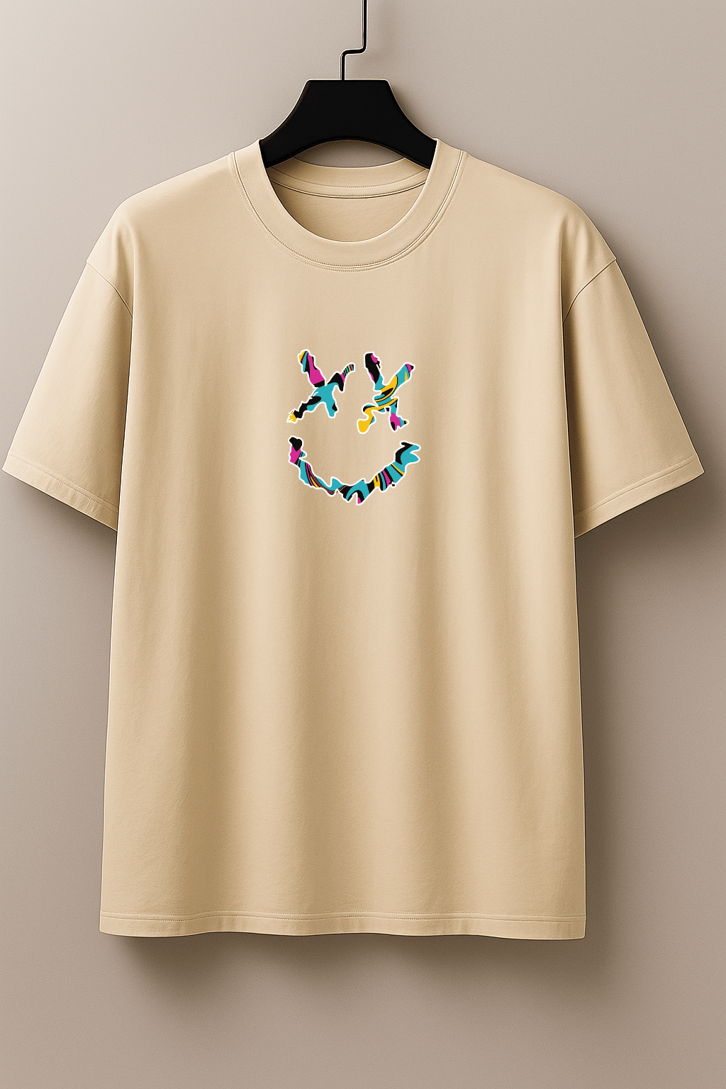 Camiseta Oversized Masculina | Estampa - Smiley