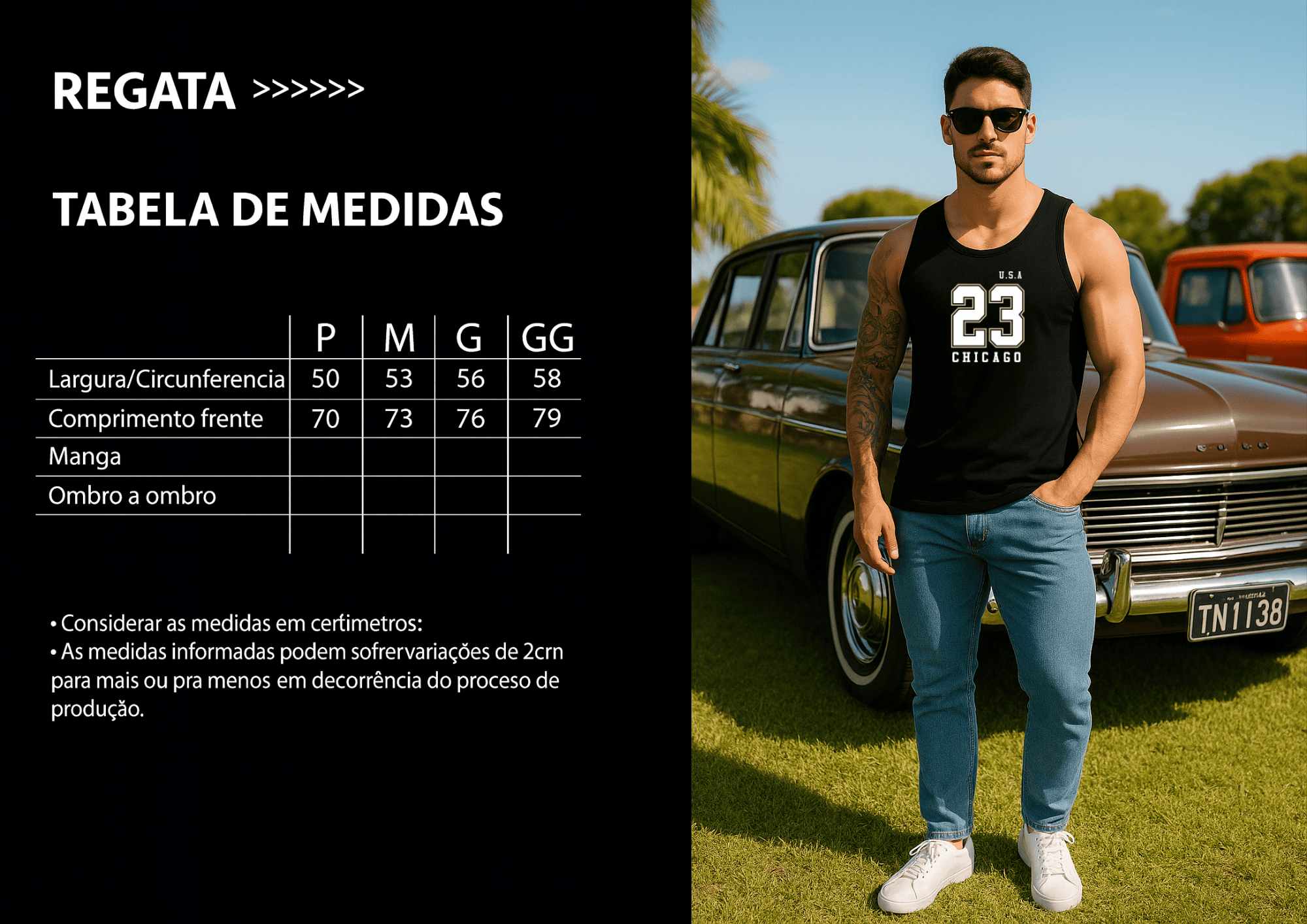 Camiseta Regata Masculina - U.S.A 23 Chicago