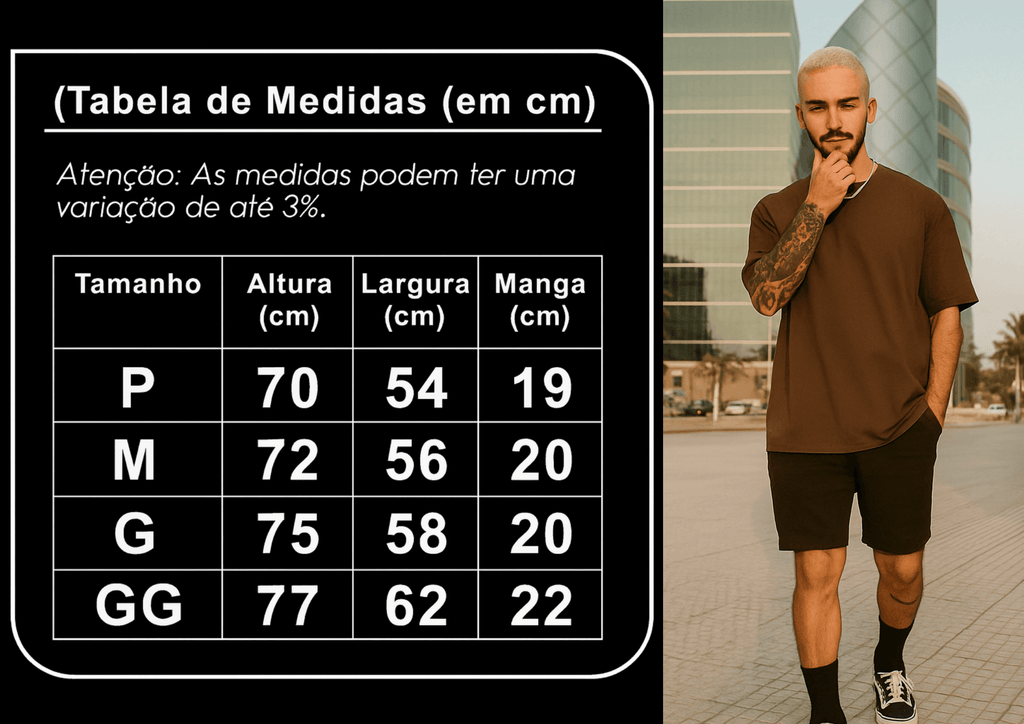 Camiseta Oversized Masculina | Lisa