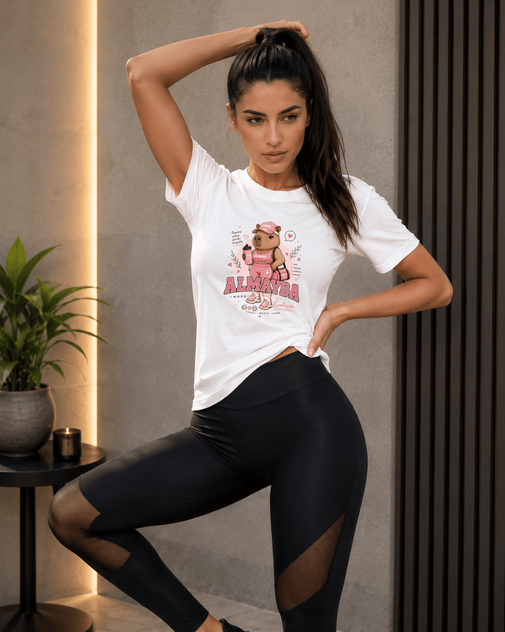 Camiseta Feminina Tradicional Manga Curta -  Almayda Cute But Strong