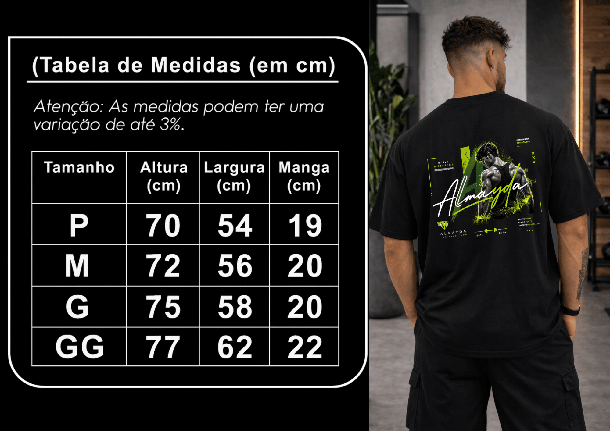 Camisetão Masculino Oversized - Almayda Built Different