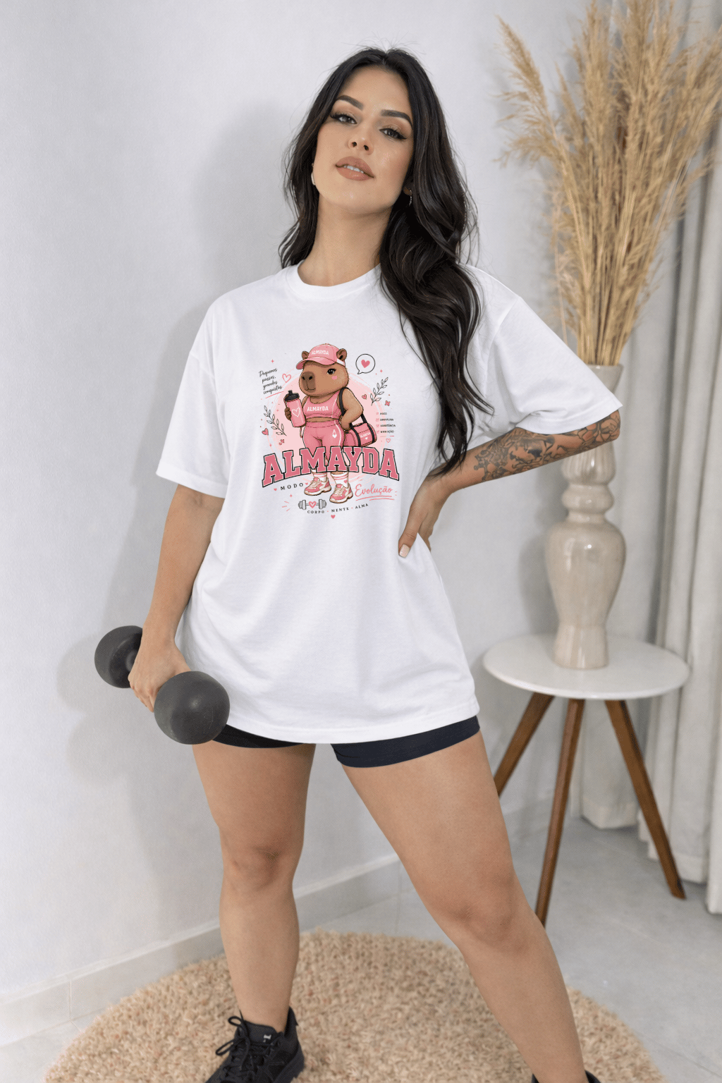 Camisetão Feminino Oversized Almayda - Cute But Strong