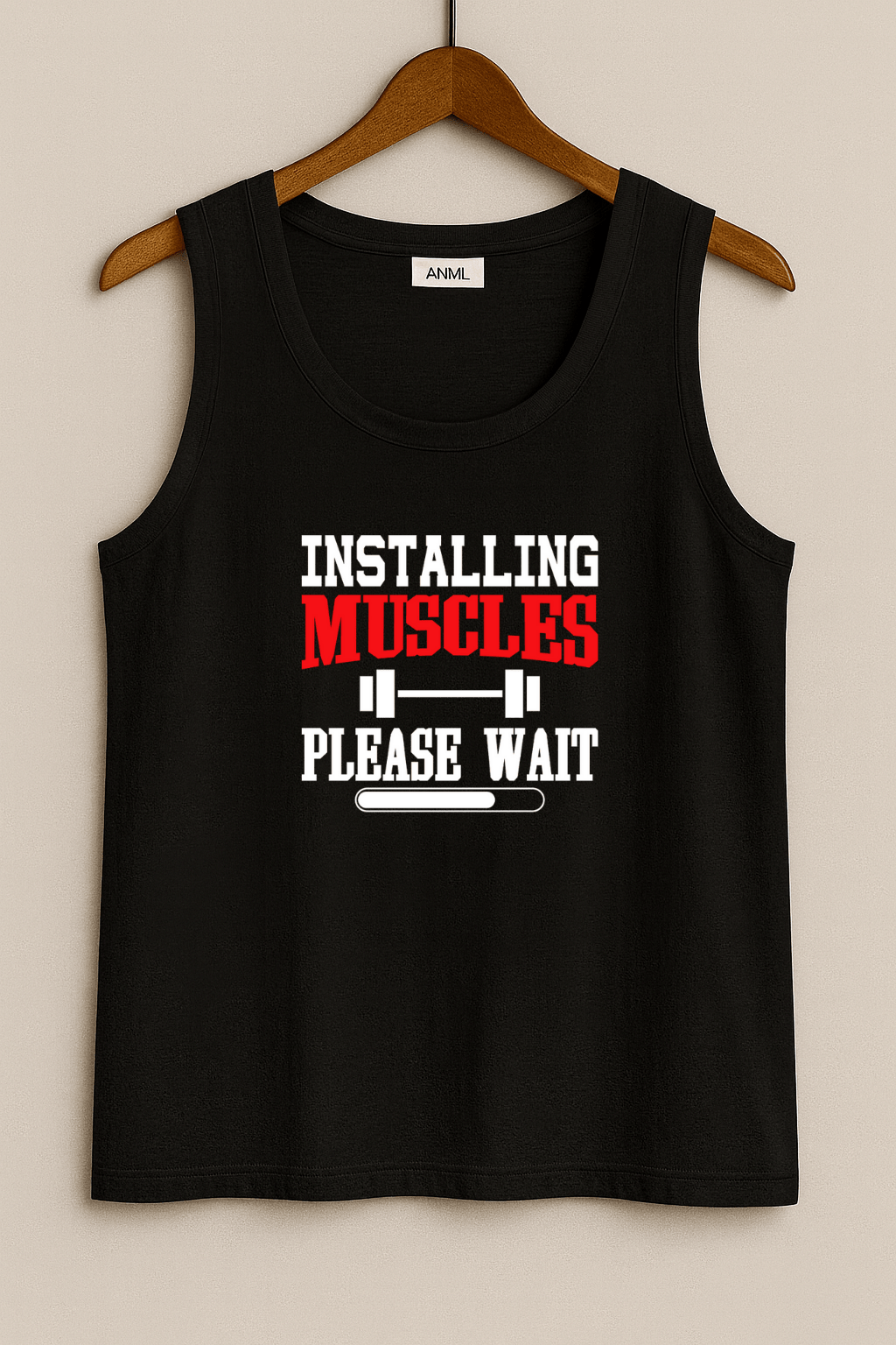 Camiseta Regata Masculina - Installing Muscles Please Wait