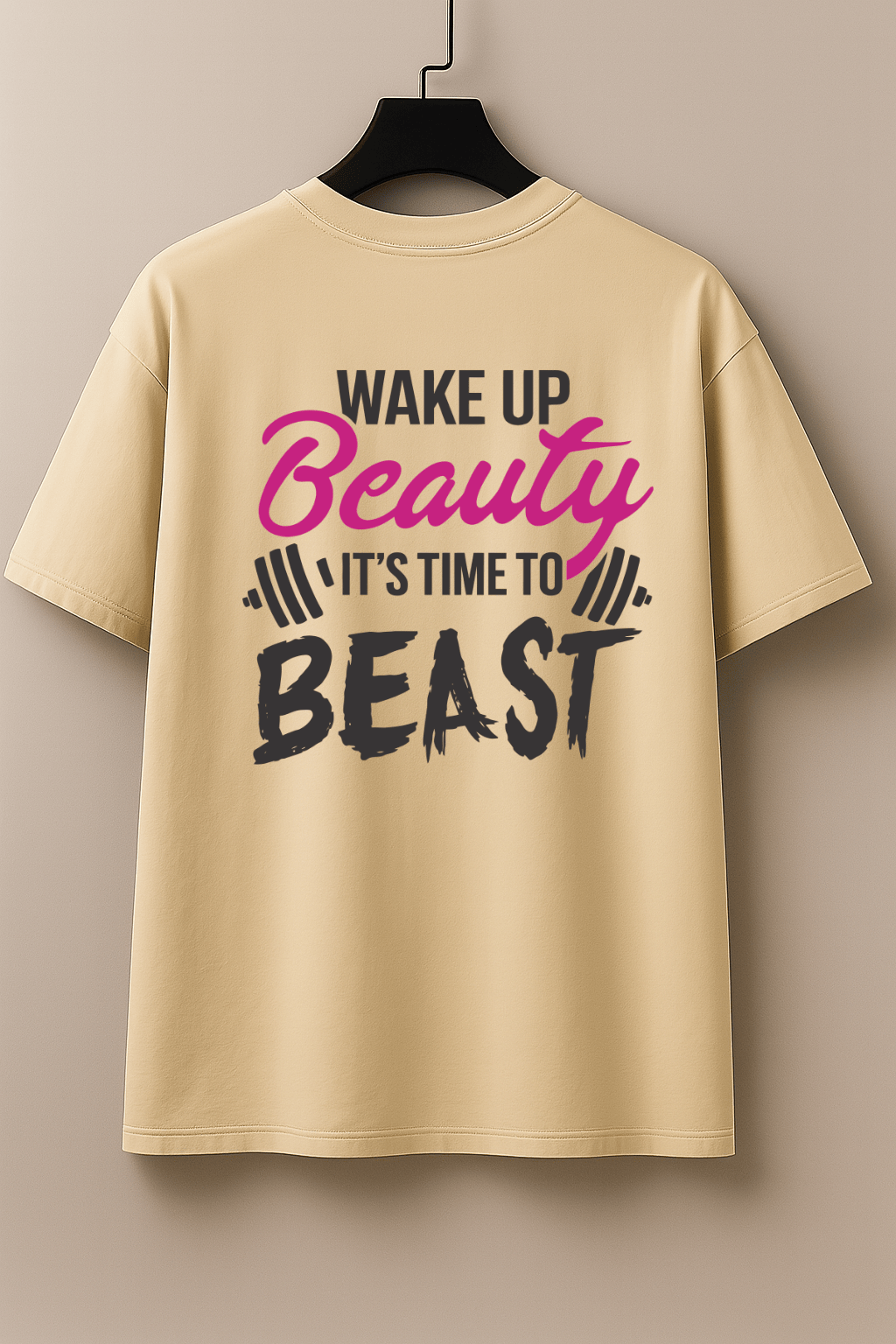 Camiseta Feminina Manga Curta - Wake Up Beauty It’s Time To Beast