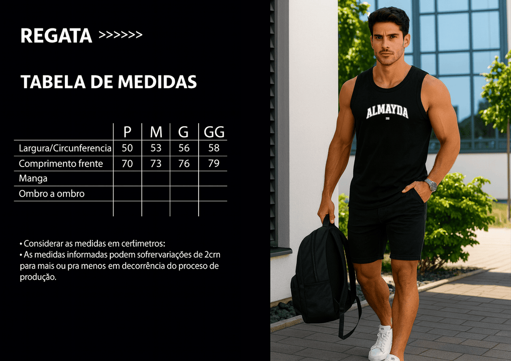 Camiseta Regata Masculina - Almayda 1991 | Streetwear Casual