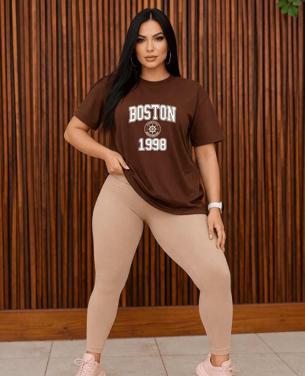 Camiseta Feminina Premium Manga Curta Tradicional   Boston 1998 | Streetwear Casual