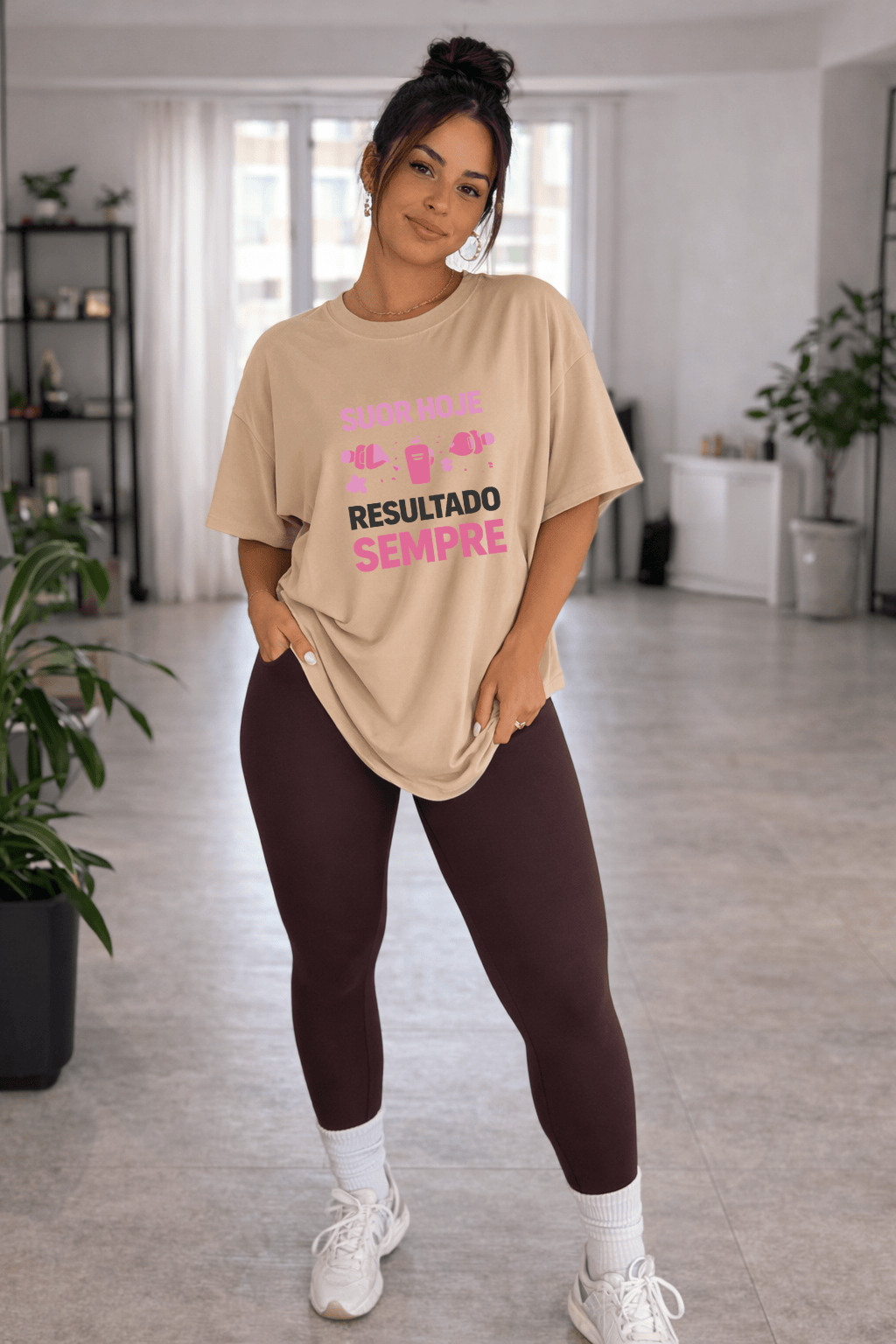 Camisetão Feminino Oversized - Suor Hoje, Resultado Sempre