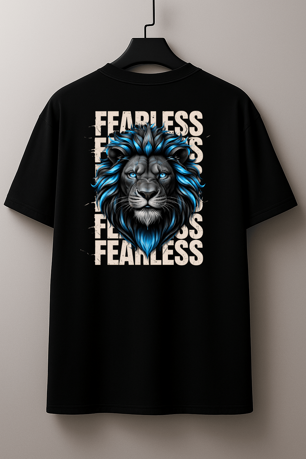 Lançamento | Camiseta Oversized Masculina Fearless Lion | Premium | Streetwear Casual