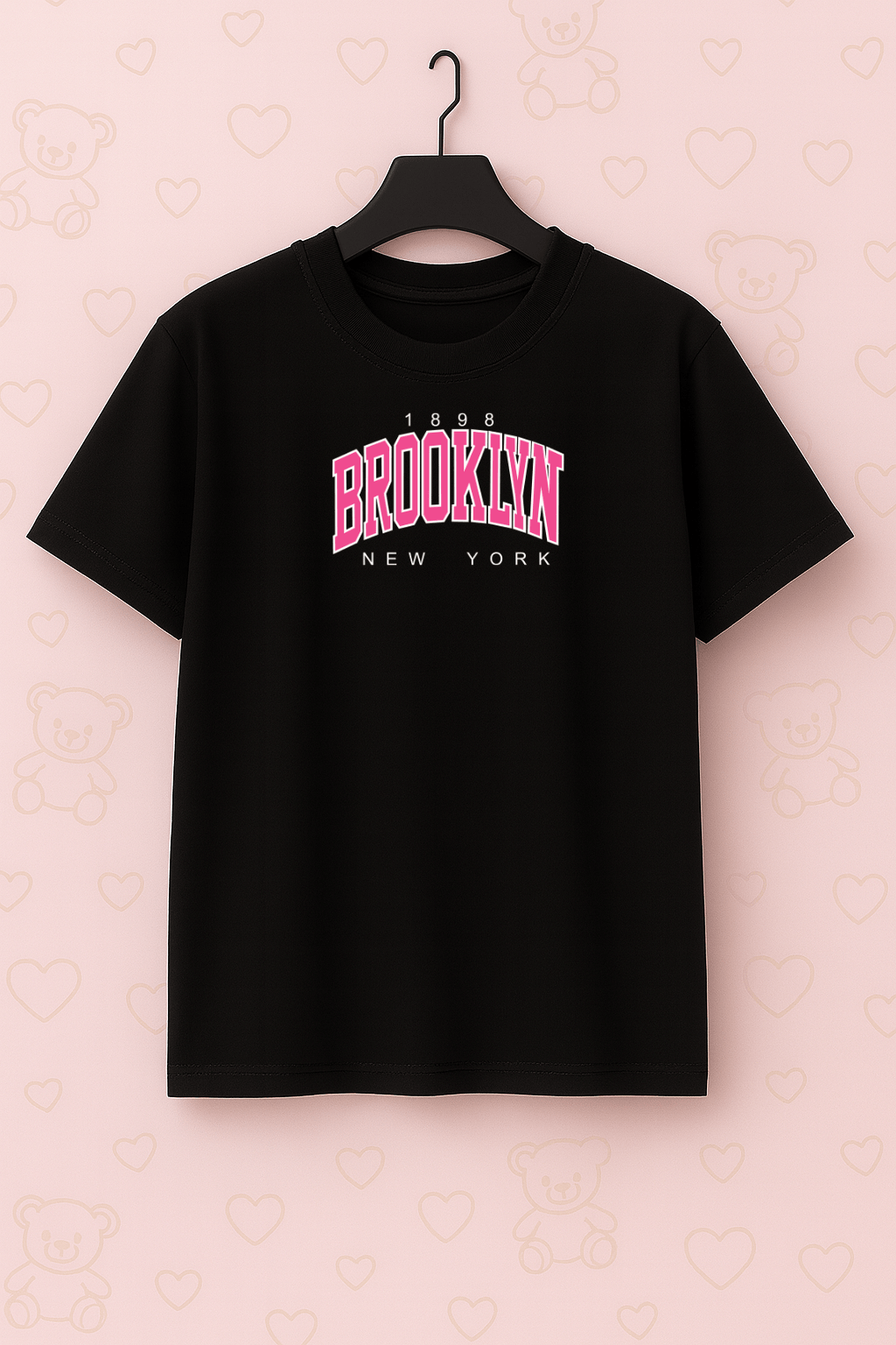 Camiseta Infantil Feminina - Pink Brooklyn Girl