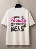 Camiseta Feminina Manga Curta - Wake Up Beauty It’s Time To Beast
