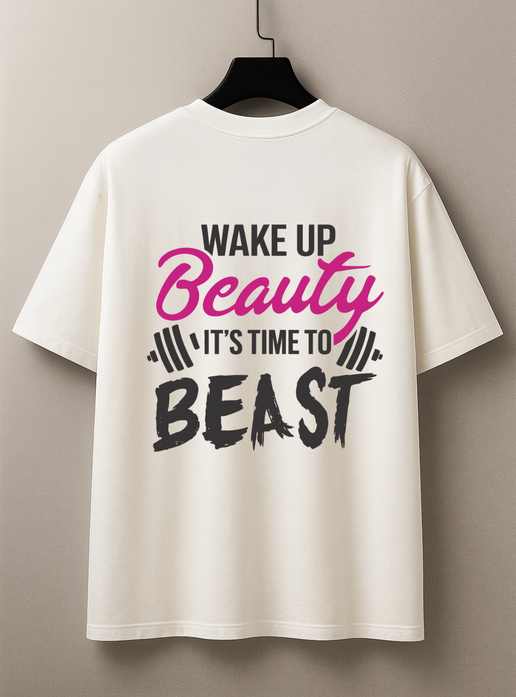 Camiseta Feminina Manga Curta - Wake Up Beauty It’s Time To Beast