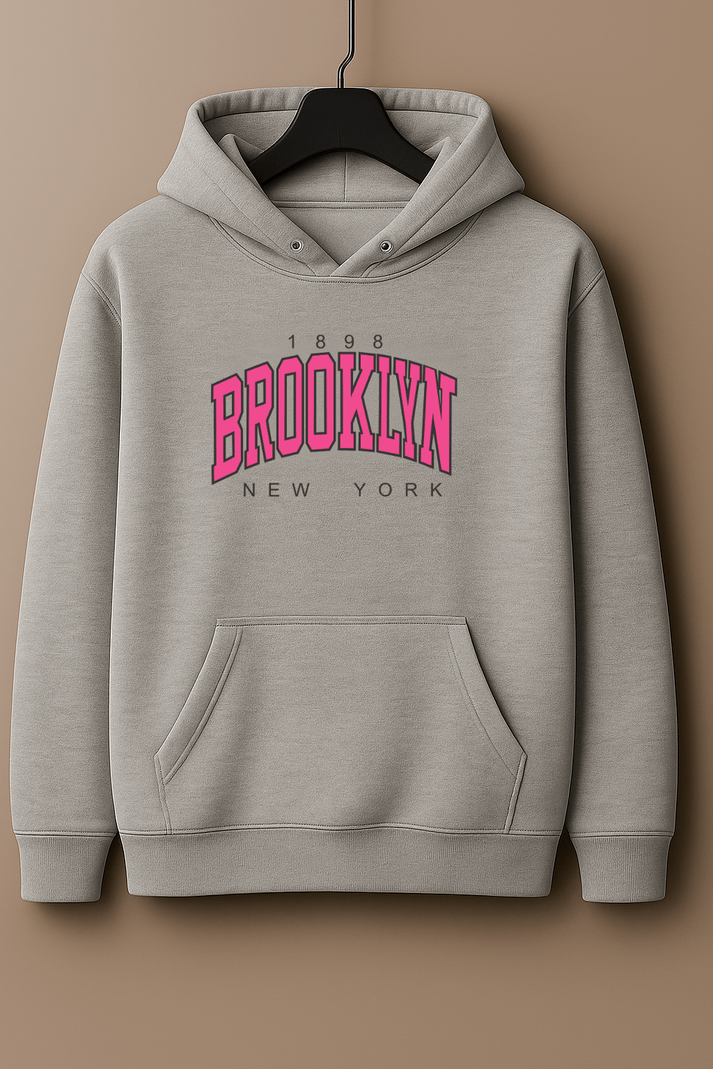 Moletom Feminino Canguru - Estampa Versátil  Brooklyn Rosa