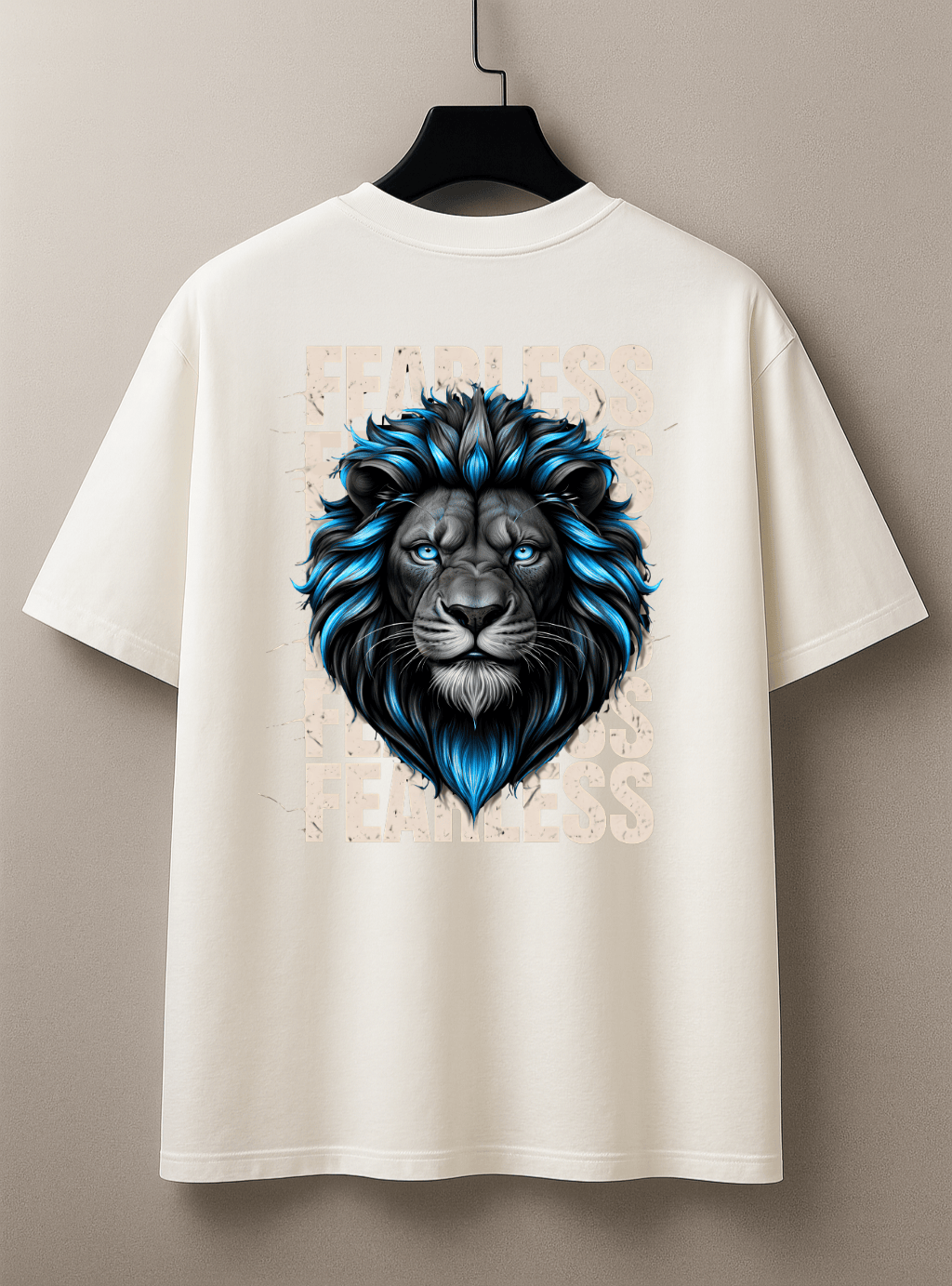 Lançamento | Camiseta Oversized Masculina Fearless Lion | Premium | Streetwear Casual