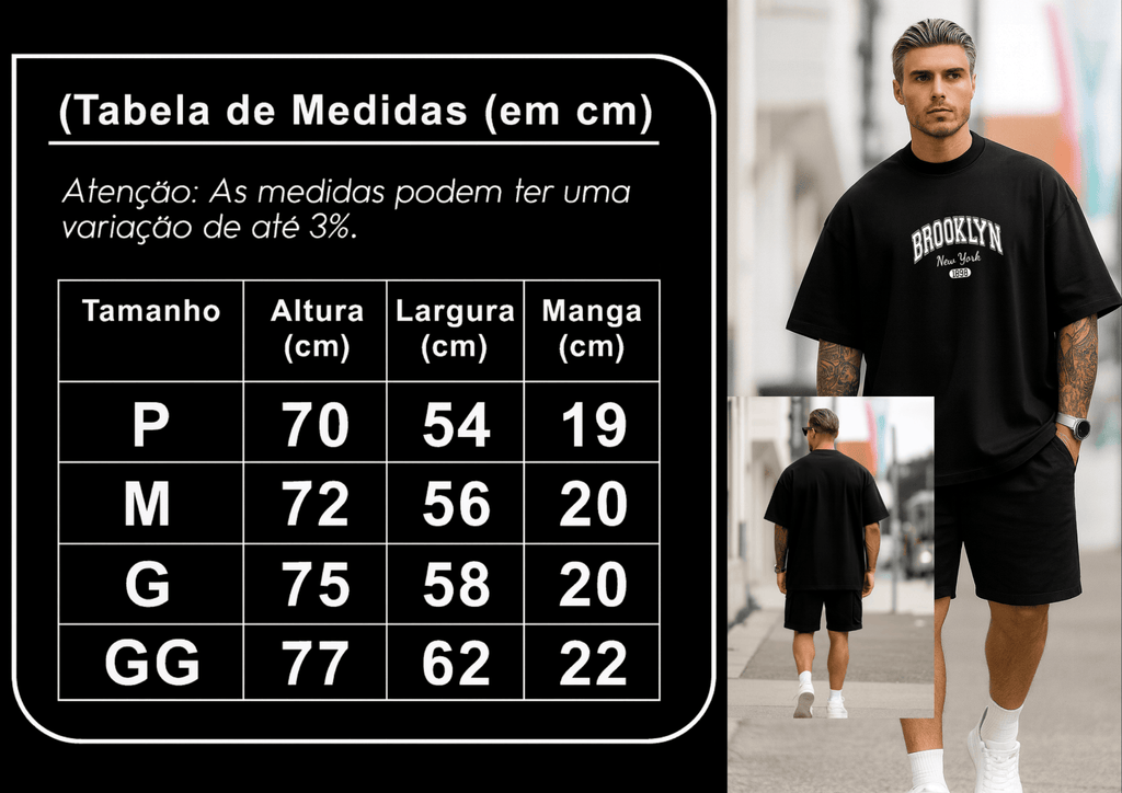 Kit Masculino Oversized – 6 Camisetas Essenciais Urbanas - Mais Vendidas