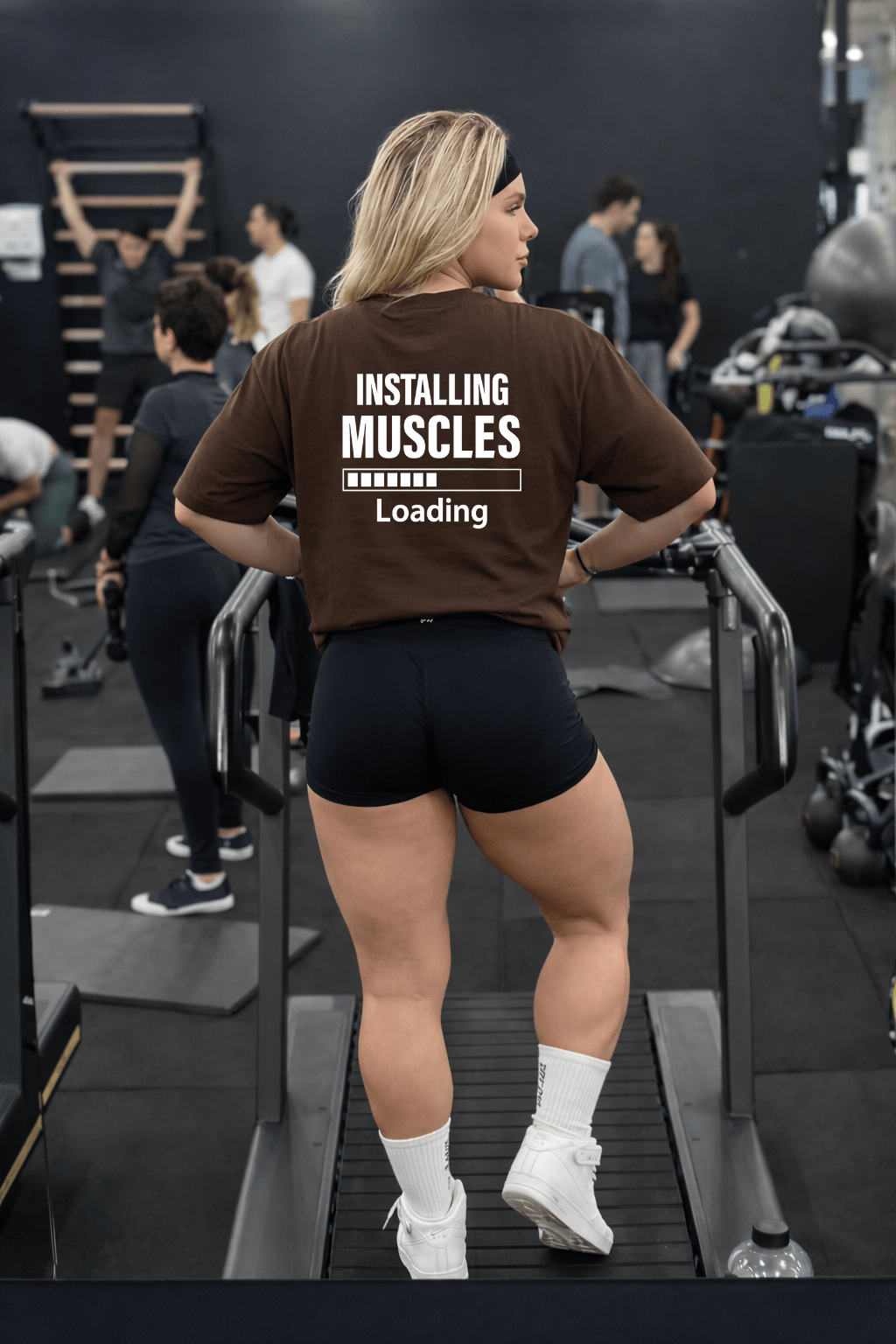 Camiseta Oversized Feminina -  Installing Muscles - As mais Vendidas