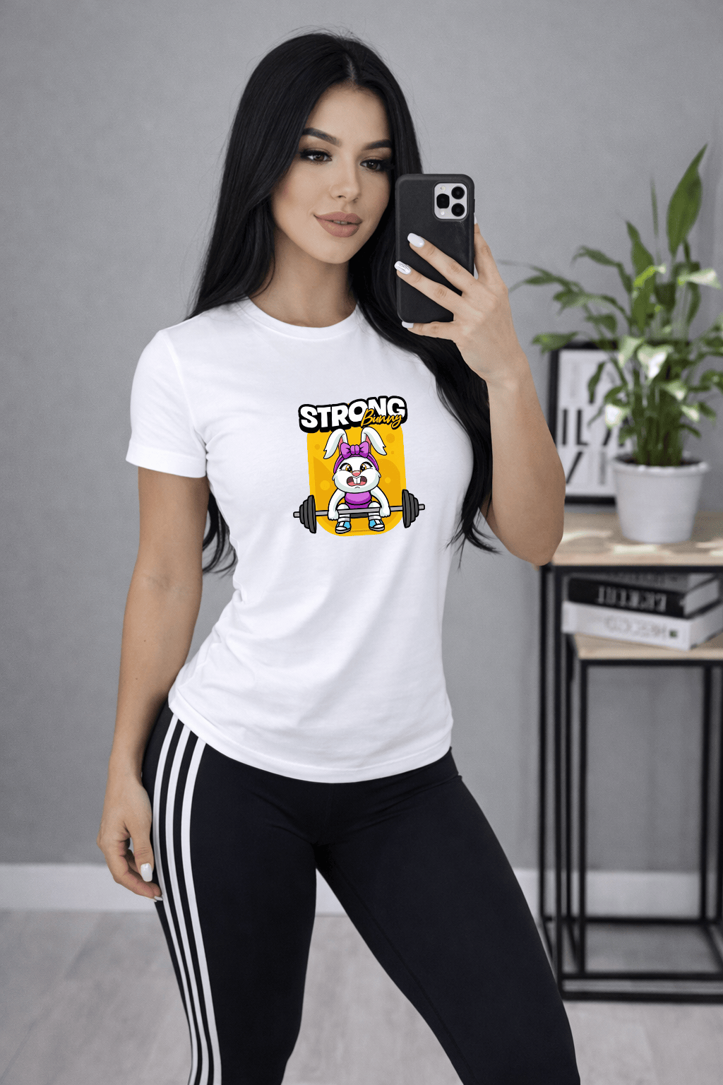 Camiseta Tradicional Manga Curta Feminina - Power Bunny