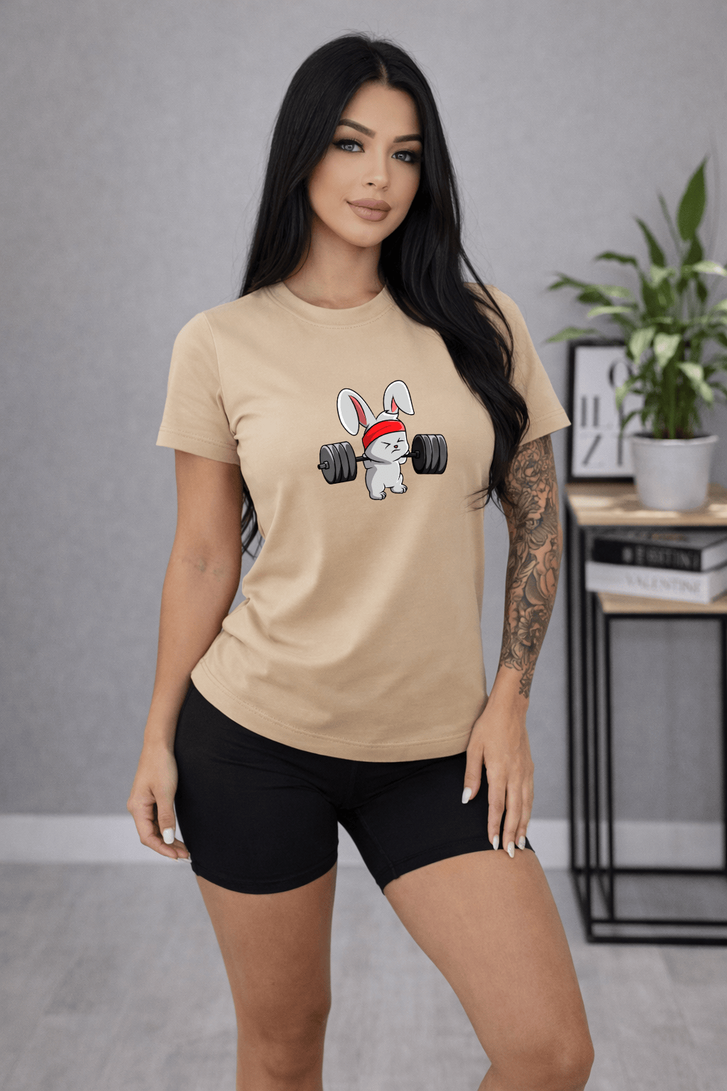 Camiseta Feminina Premium Manga Curta Tradicional Bunny Strong