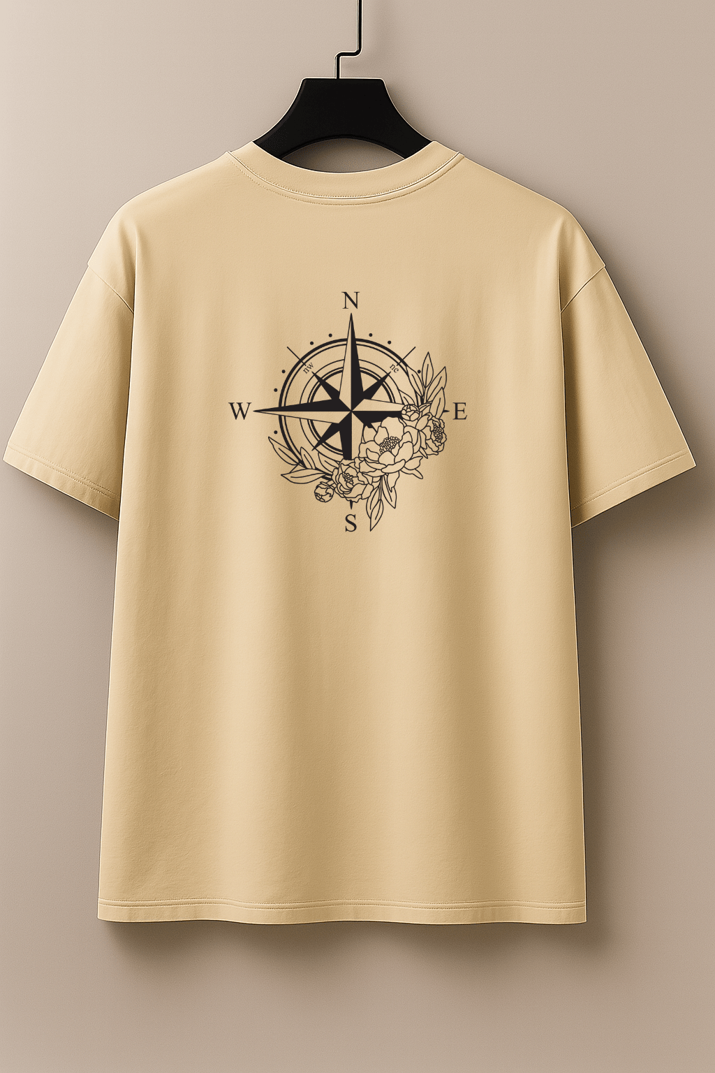 Camiseta Oversized Masculina | Estampa - Rosa dos Ventos