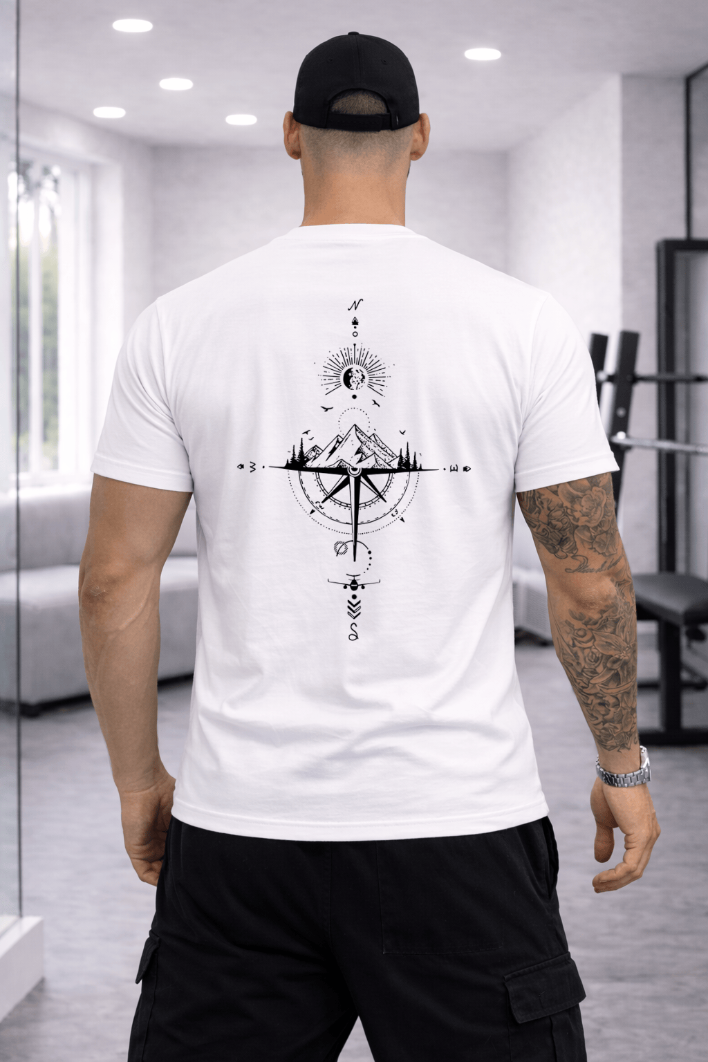 Camiseta Masculina Premium Manga Curta Tradicional  - Rosa dos Ventos