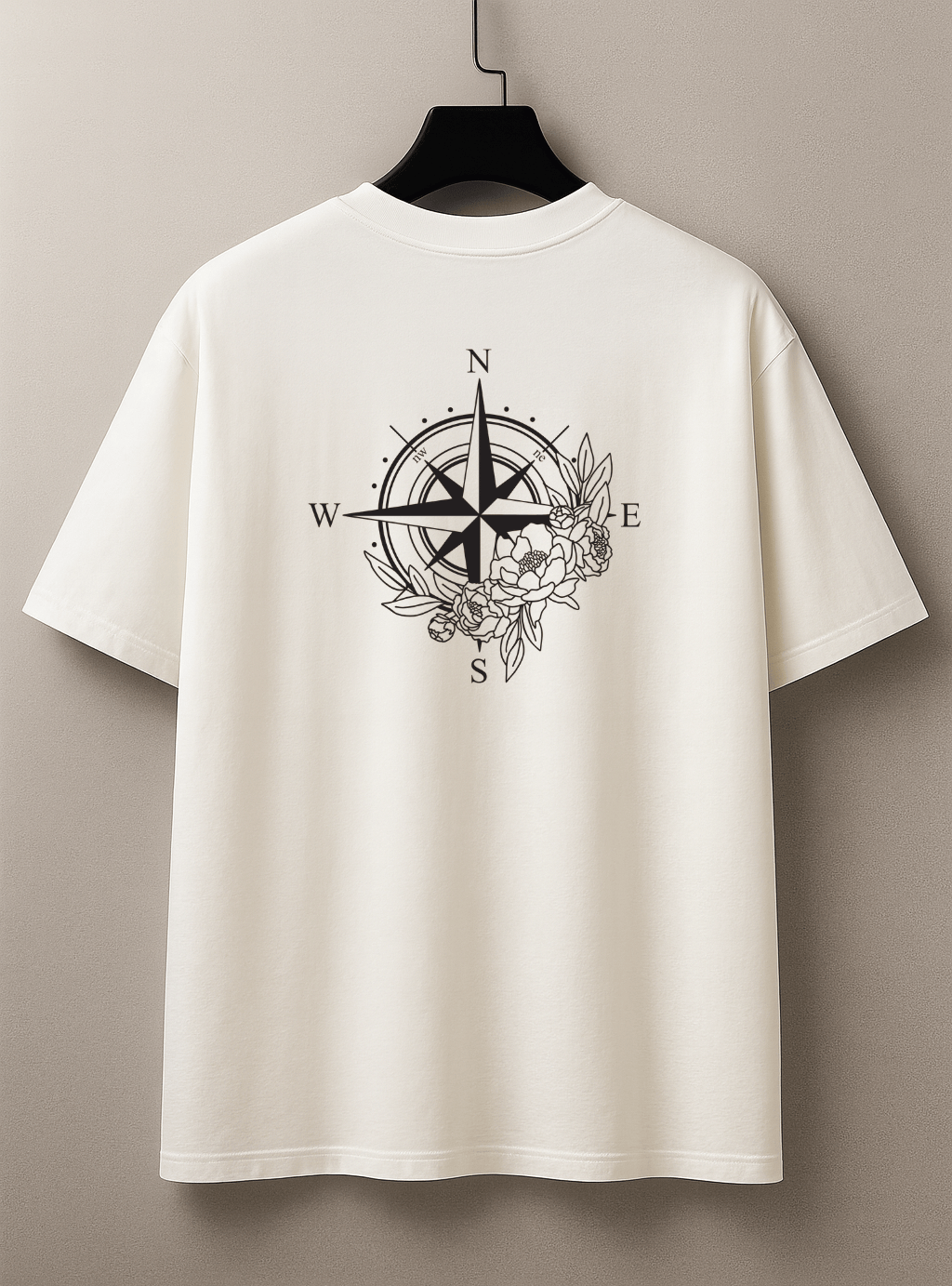 Camiseta Oversized Masculina | Estampa - Rosa dos Ventos