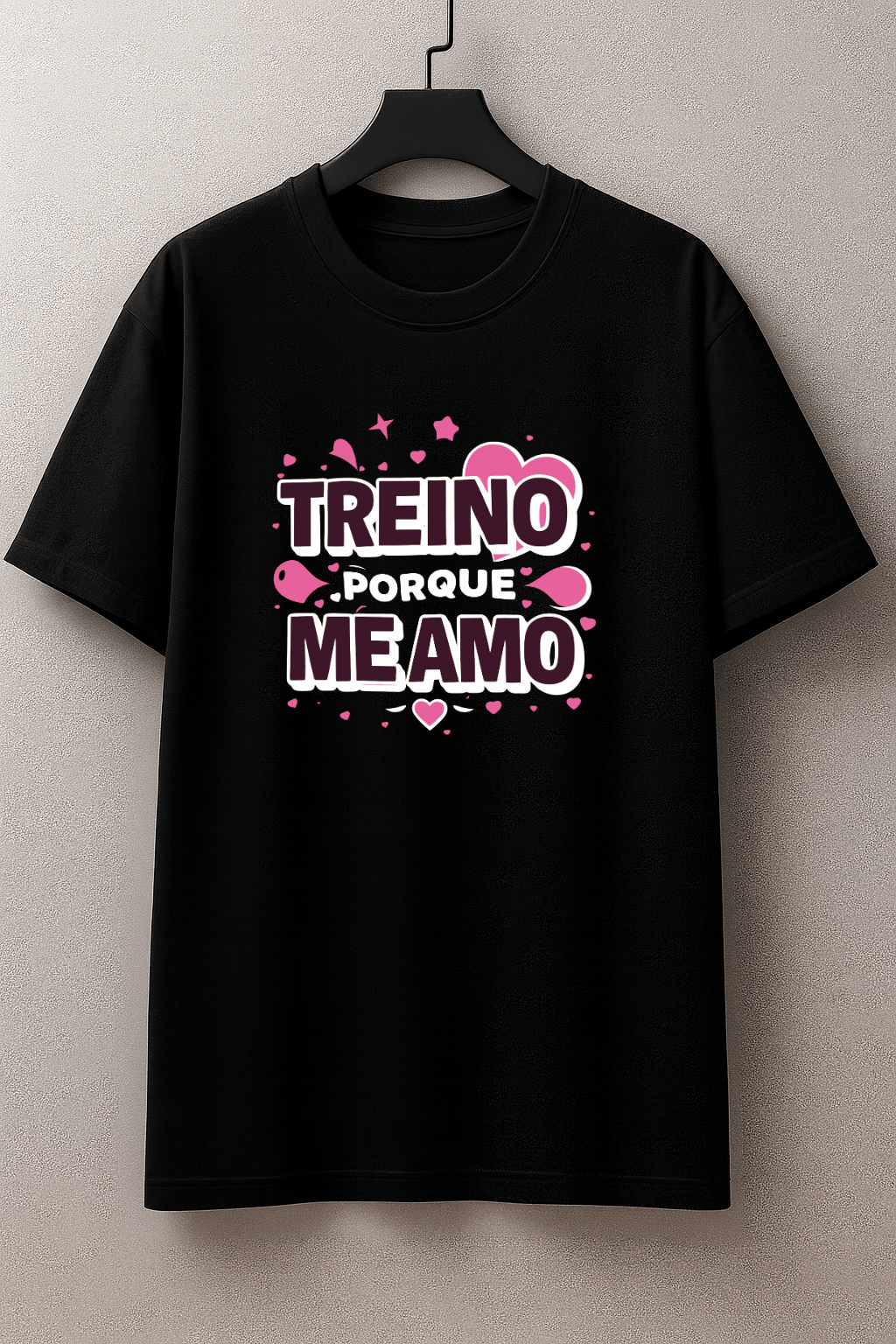 Camiseta Feminina Tradicional Manga Curta Almayda - Treino Porque Me Amo