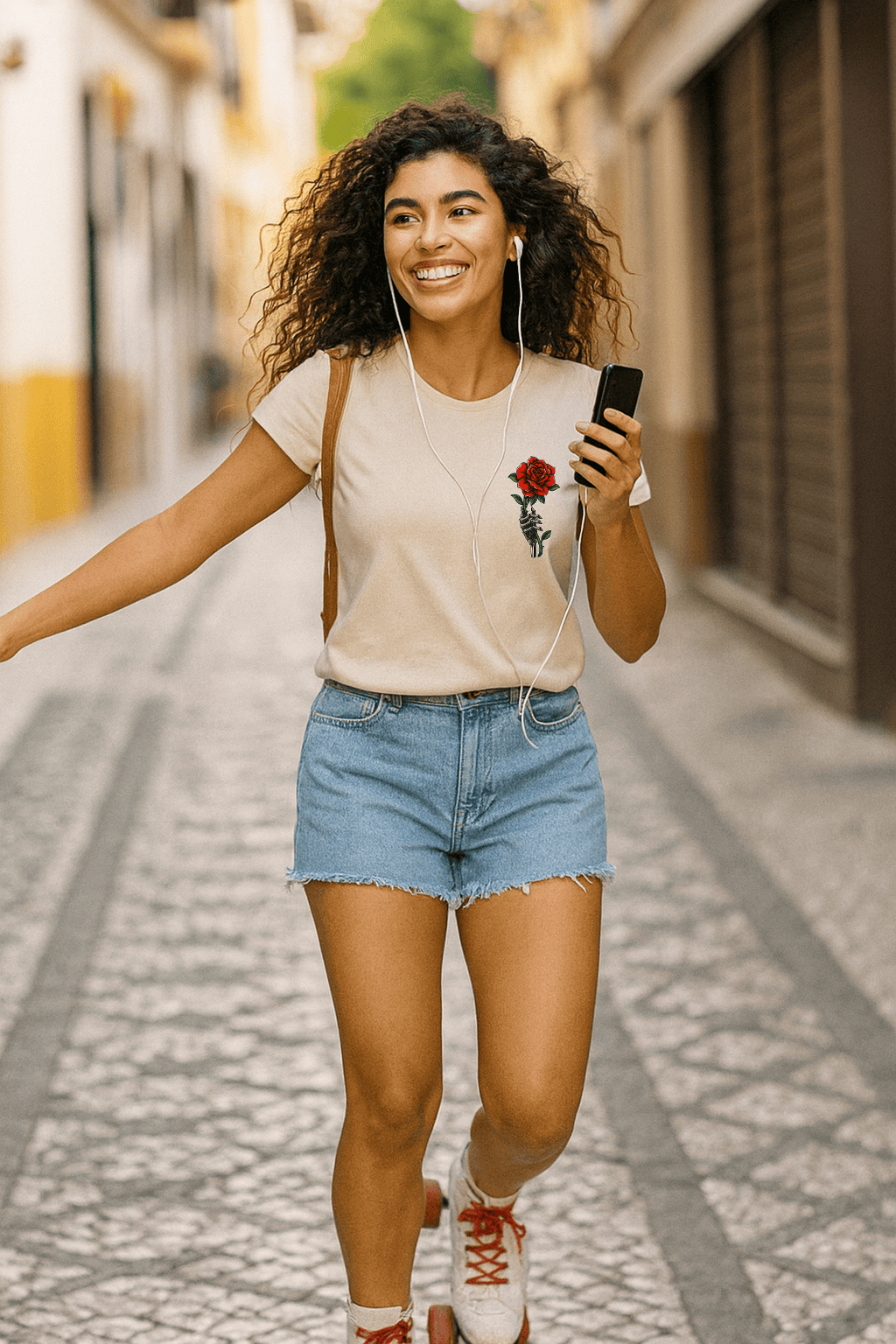 Camiseta Feminina | Estampa - Rose Pain Red