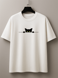 Camisetão Feminino Oversized - Almayda Peek Cat