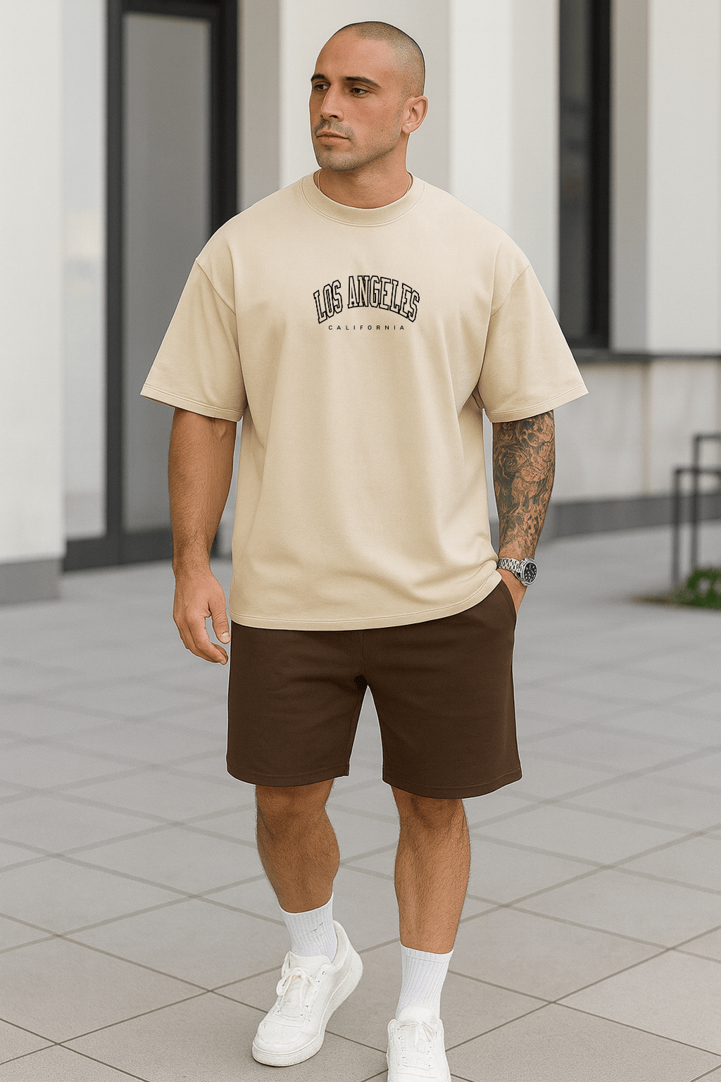 Camiseta Oversized Masculina | Estampa - Los Angeles California