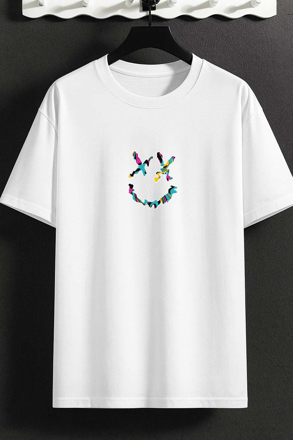 Camiseta Oversized Masculina | Estampa - Smiley