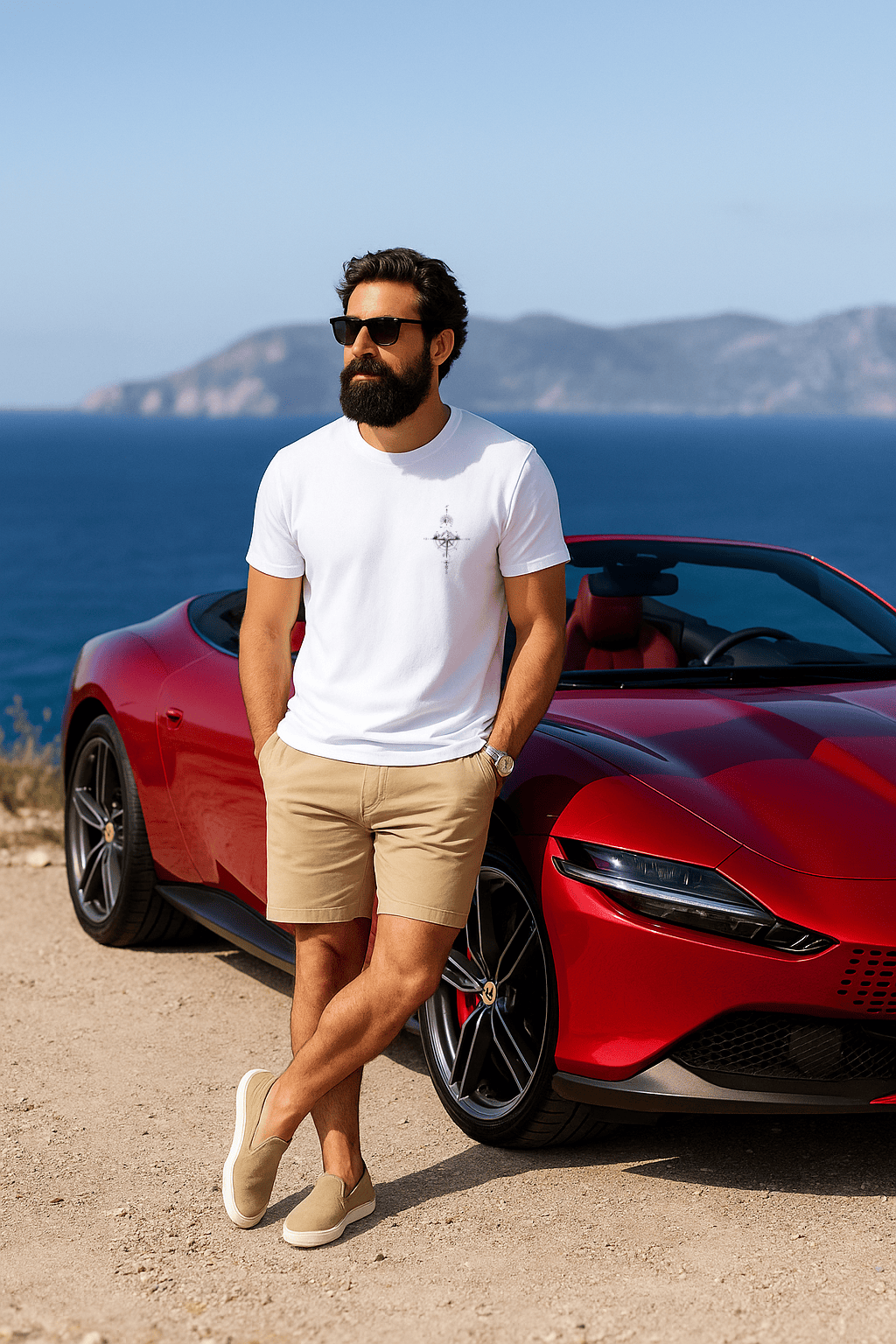 Camiseta Masculina Premium - Rosa dos Ventos Minimalista