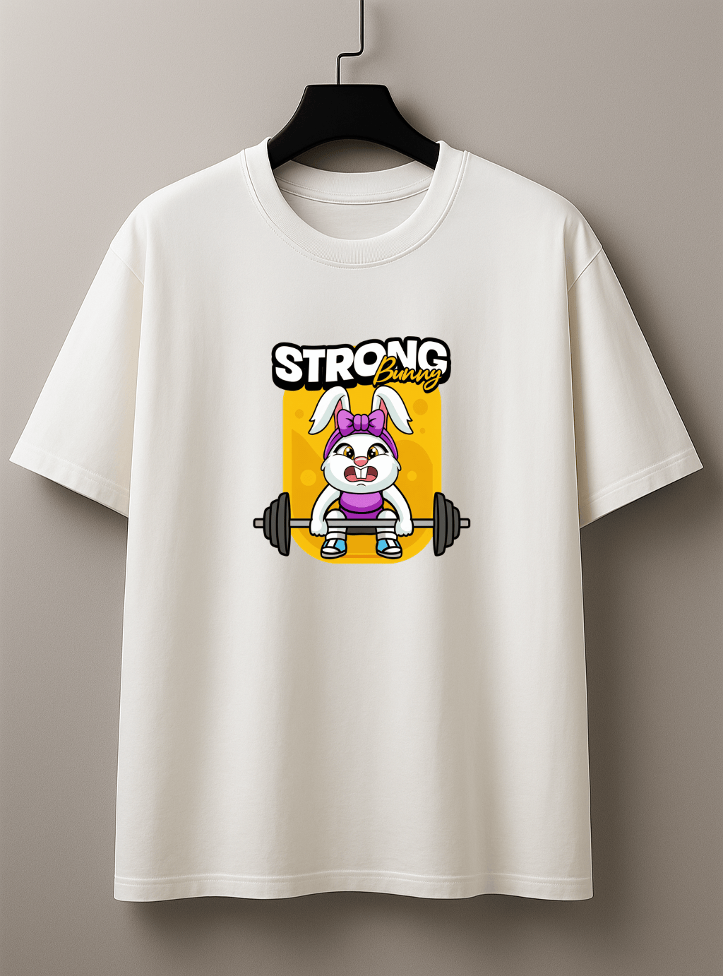 Camisetão Oversized  Feminina Power Strong Bunny | Premium | Estilo Street Fitness