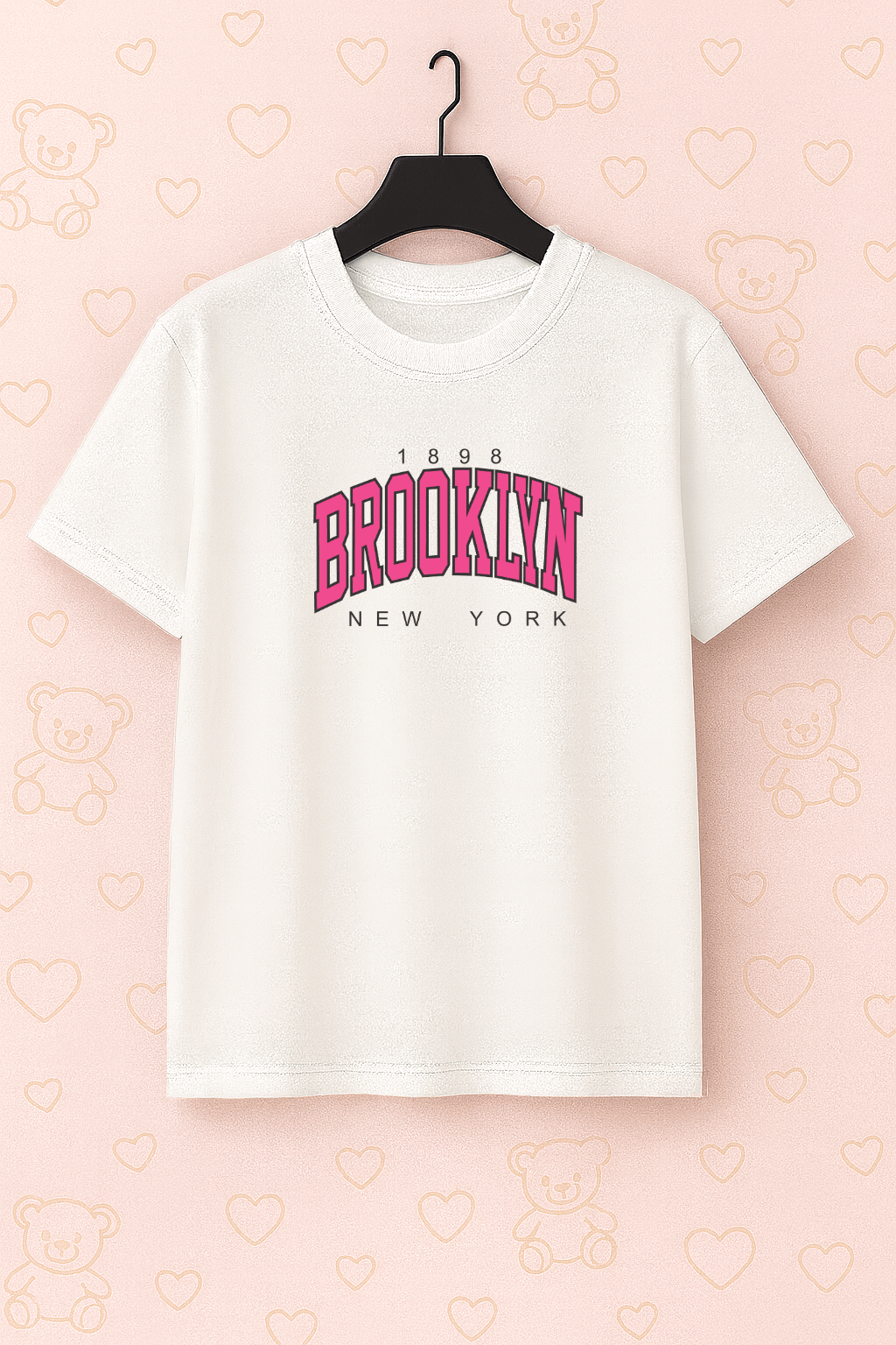Camiseta Infantil Feminina - Pink Brooklyn Girl