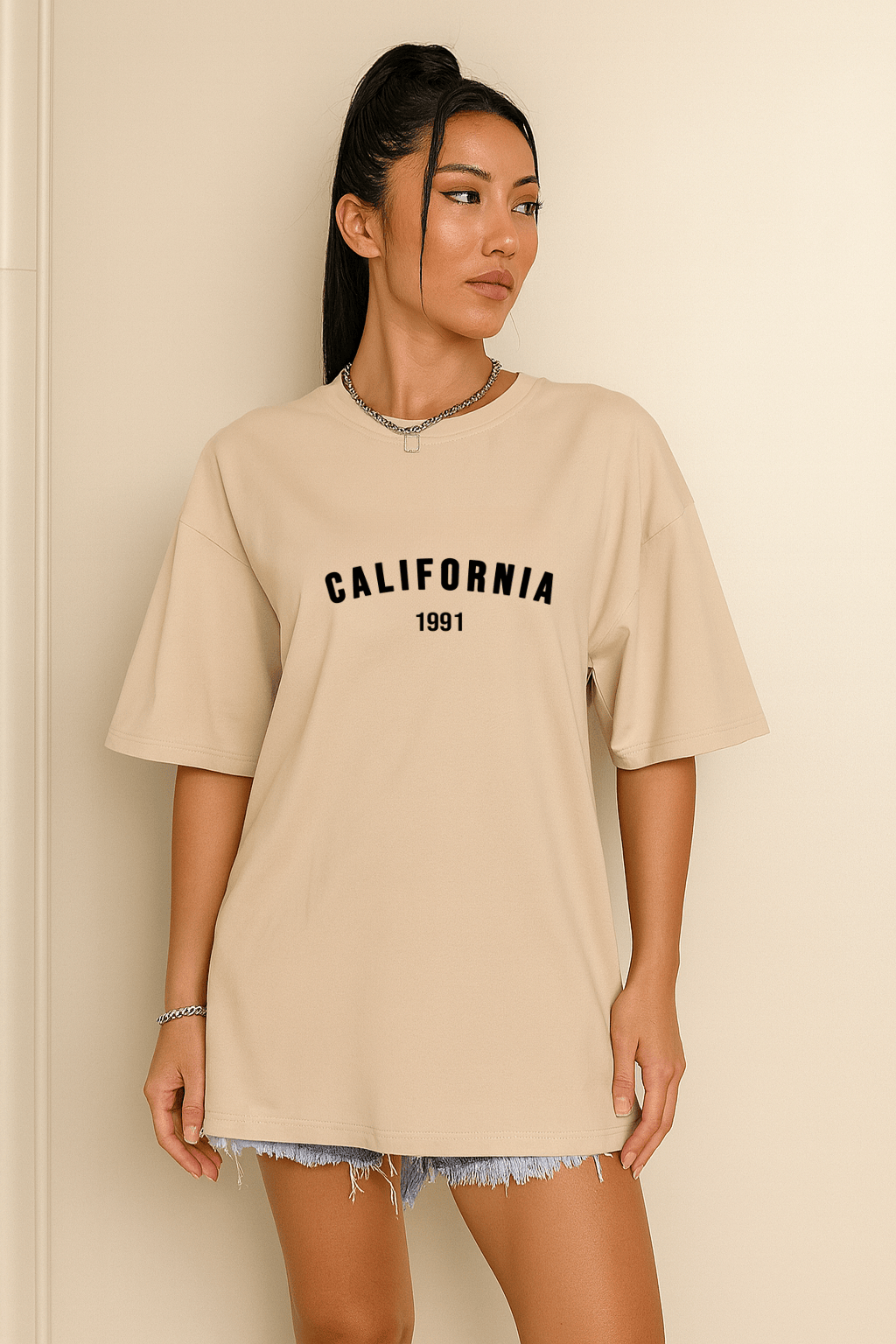Camiseta Oversized Feminina | Estampa - California 1991