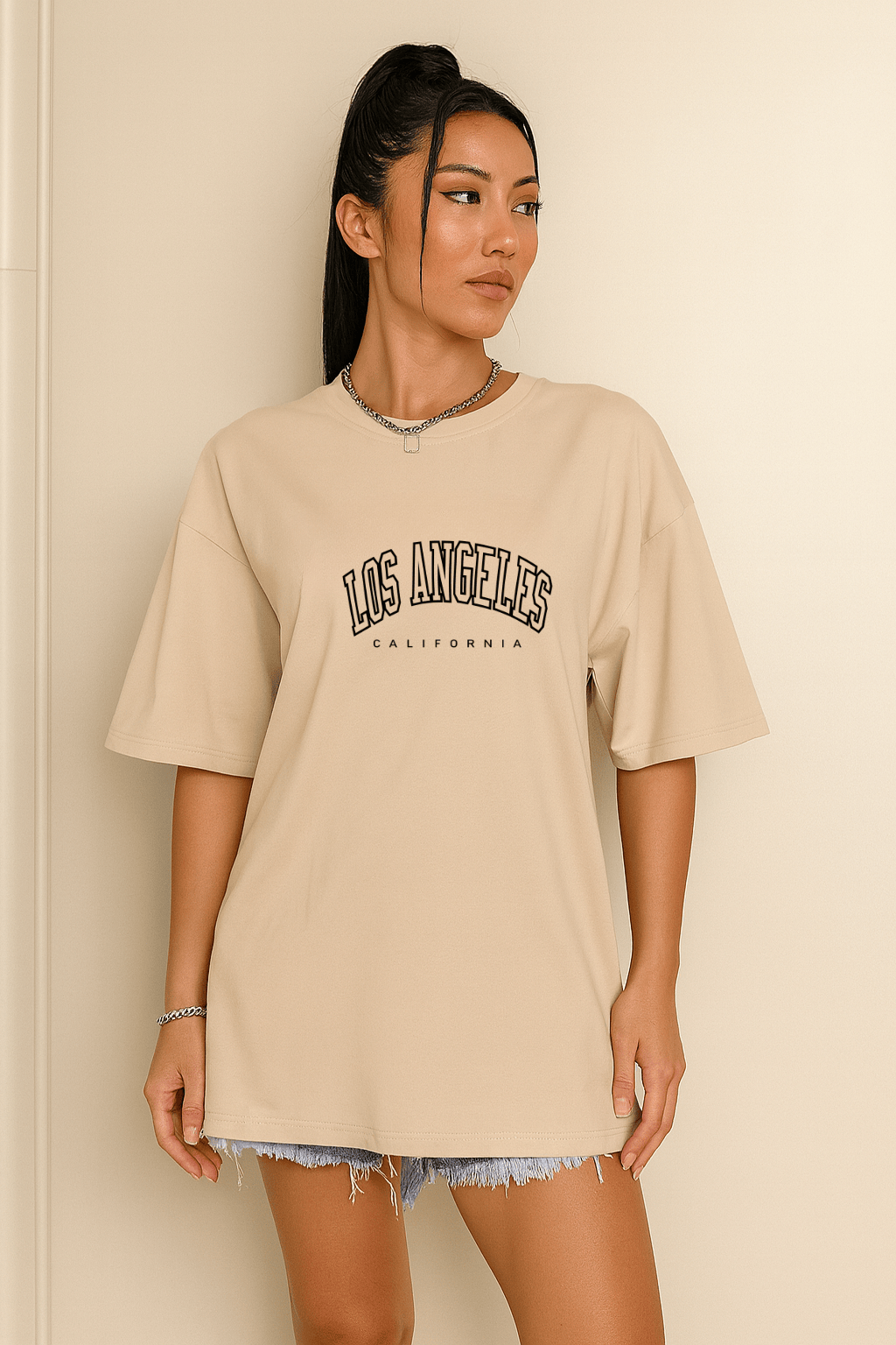 Camisetas Oversized Feminina | Estampa - Los Angeles California