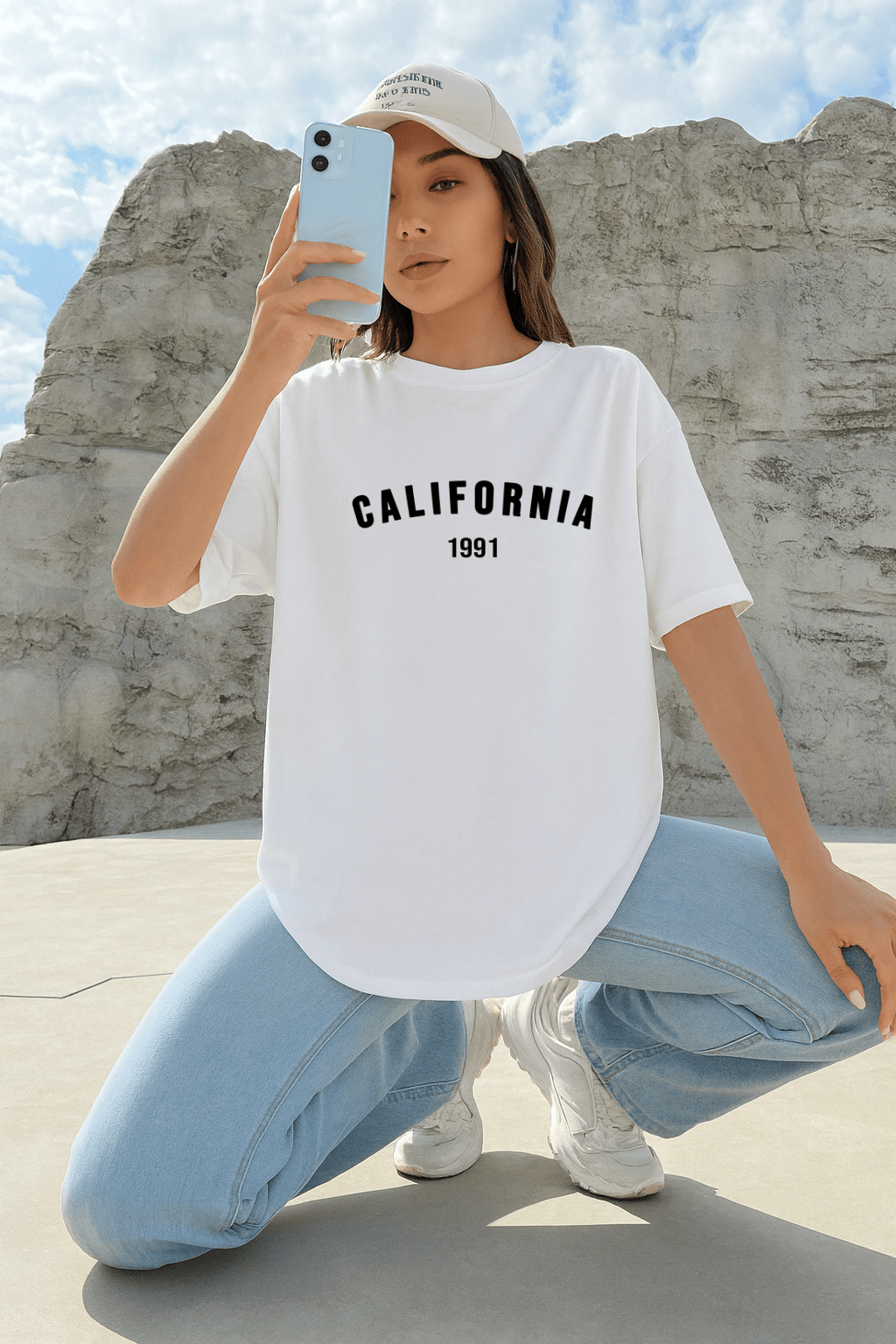 Camiseta Oversized Feminina | Estampa - California 1991