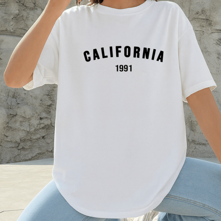 Camiseta Oversized Feminina | Estampa - California 1991