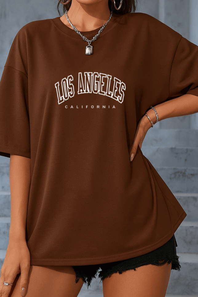 Camisetas Oversized Feminina | Estampa - Los Angeles California